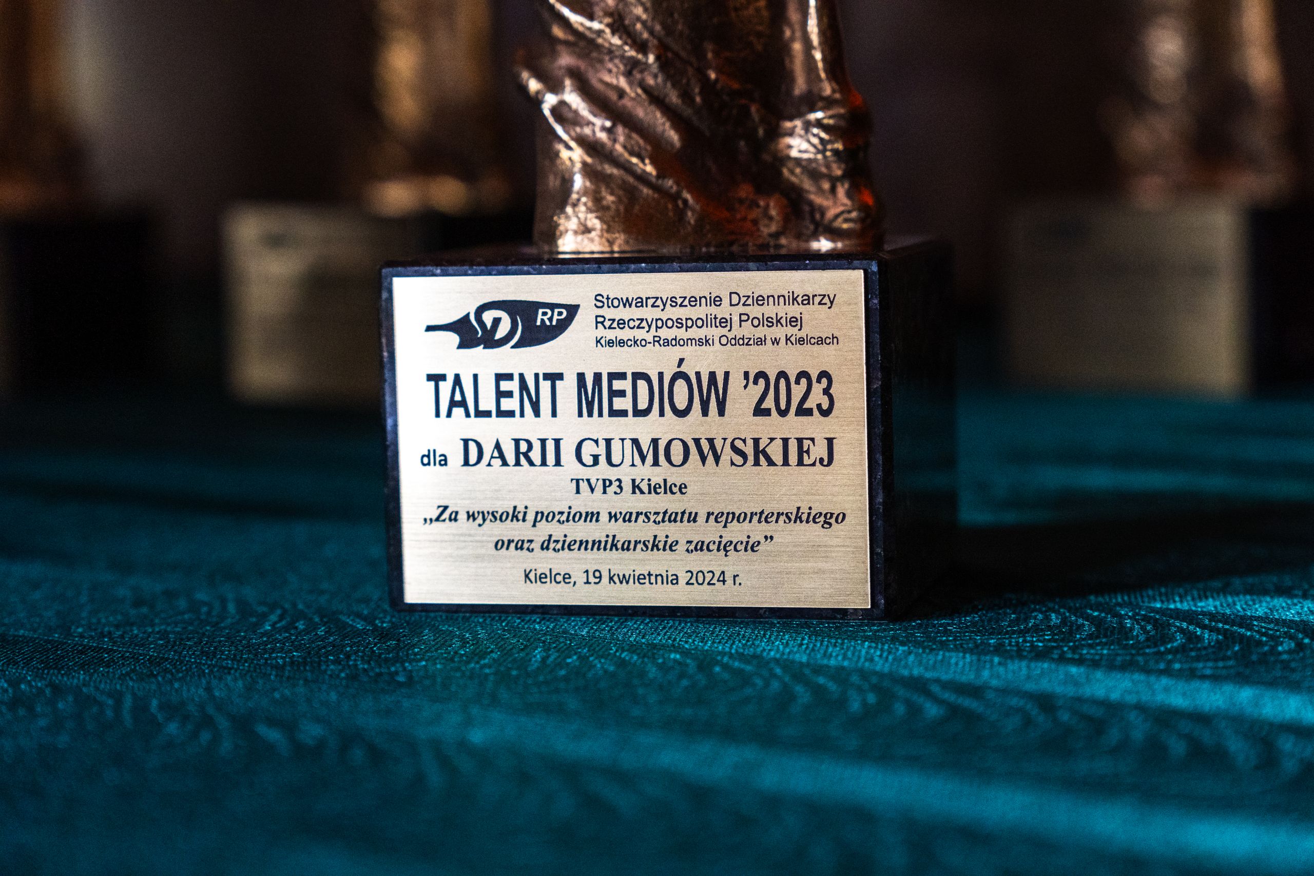 Katedra Dziennikarstwa i Komunikacji Społecznej DSC01590-scaled Dariia Gumowska wśród nagrodzonych Talentem Mediów 2023