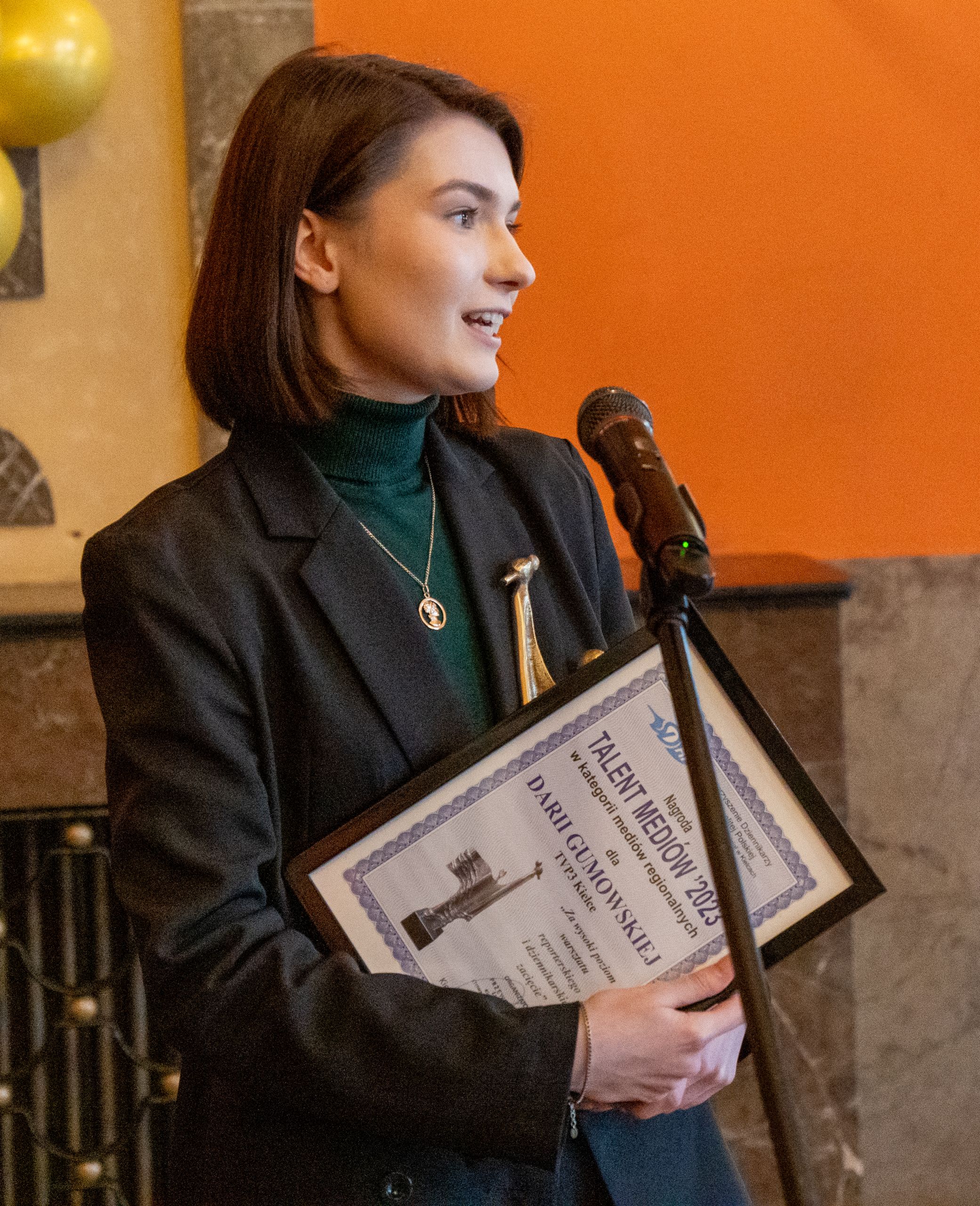Katedra Dziennikarstwa i Komunikacji Społecznej DSC01648-scaled Dariia Gumowska wśród nagrodzonych Talentem Mediów 2023